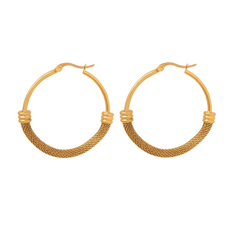 18K gold plated Stainless steel earrings, Intensity