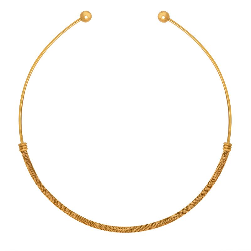 18K gold plated Stainless steel necklace, Intensity