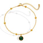 18K gold plated Stainless steel anklet, Intensity