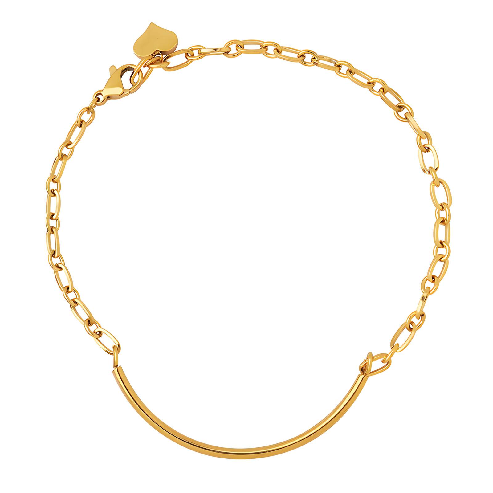 18K gold plated Stainless steel  Heart bracelet, Intensity