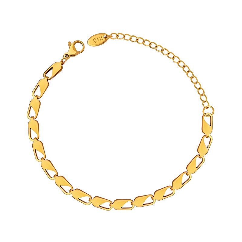 18K gold plated Stainless steel bracelet, Intensity