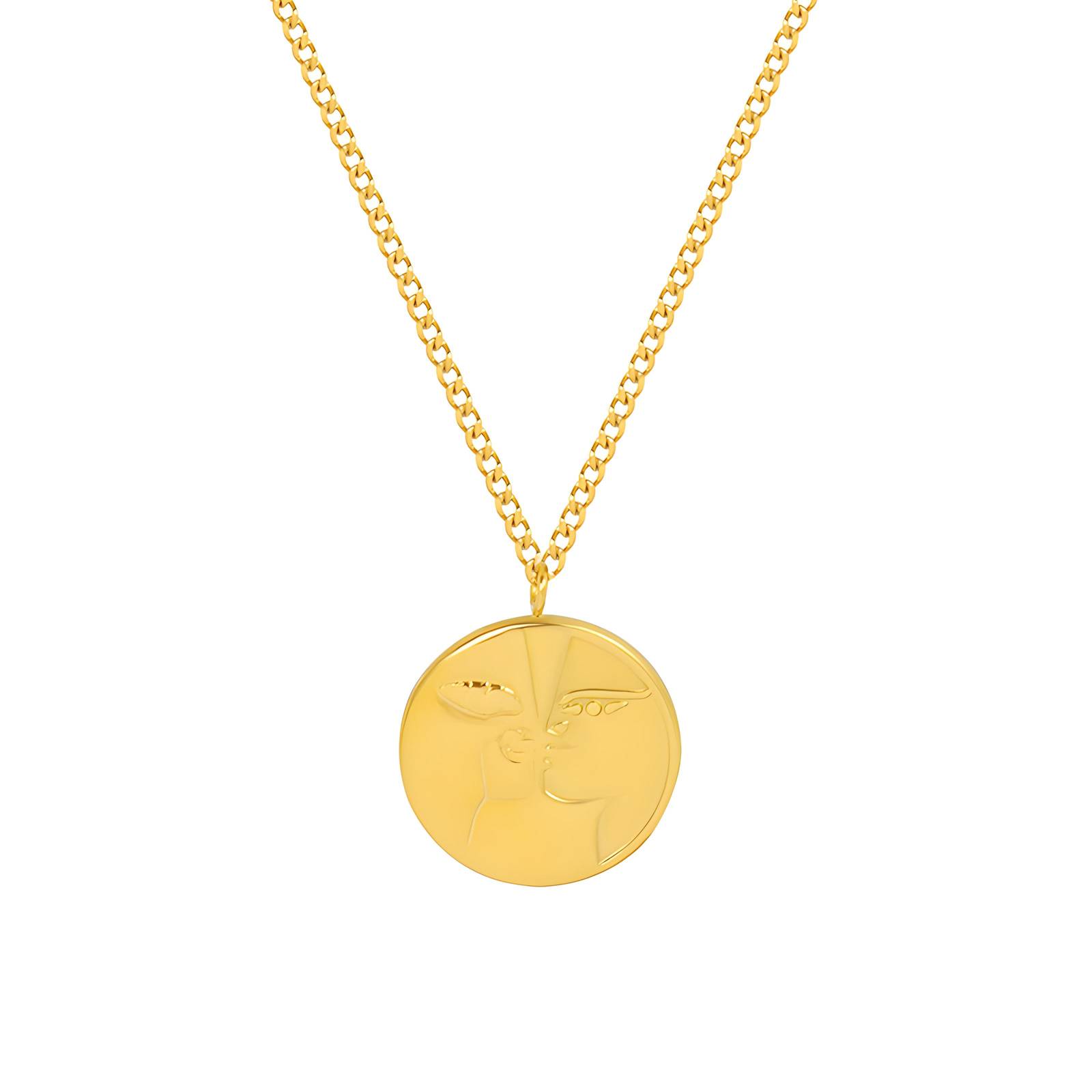 18K gold plated Stainless steel necklace, Intensity