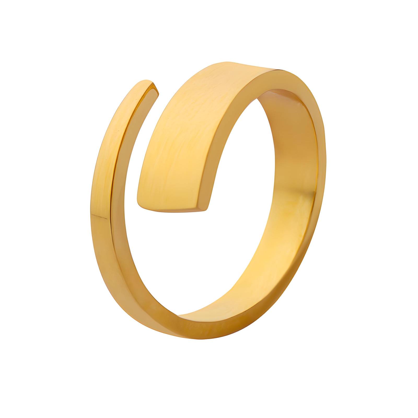 18K gold plated Stainless steel finger ring, Intensity