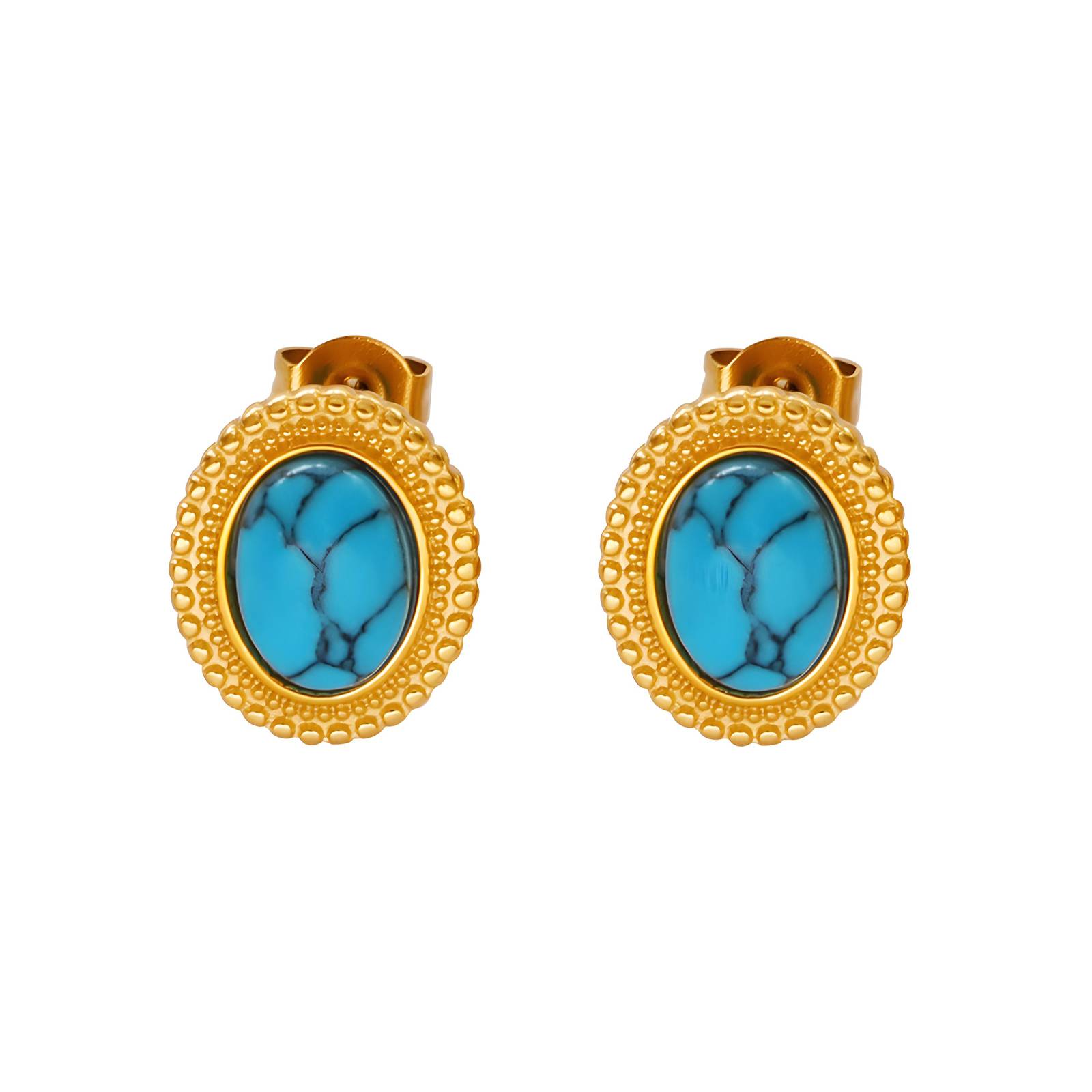 18K gold plated Stainless steel earrings, Intensity