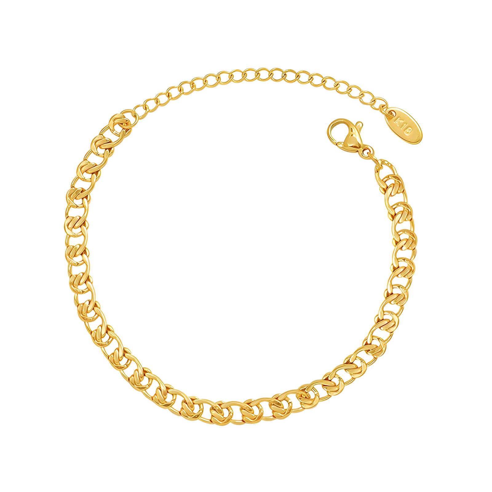 18K gold plated Stainless steel bracelet, Intensity