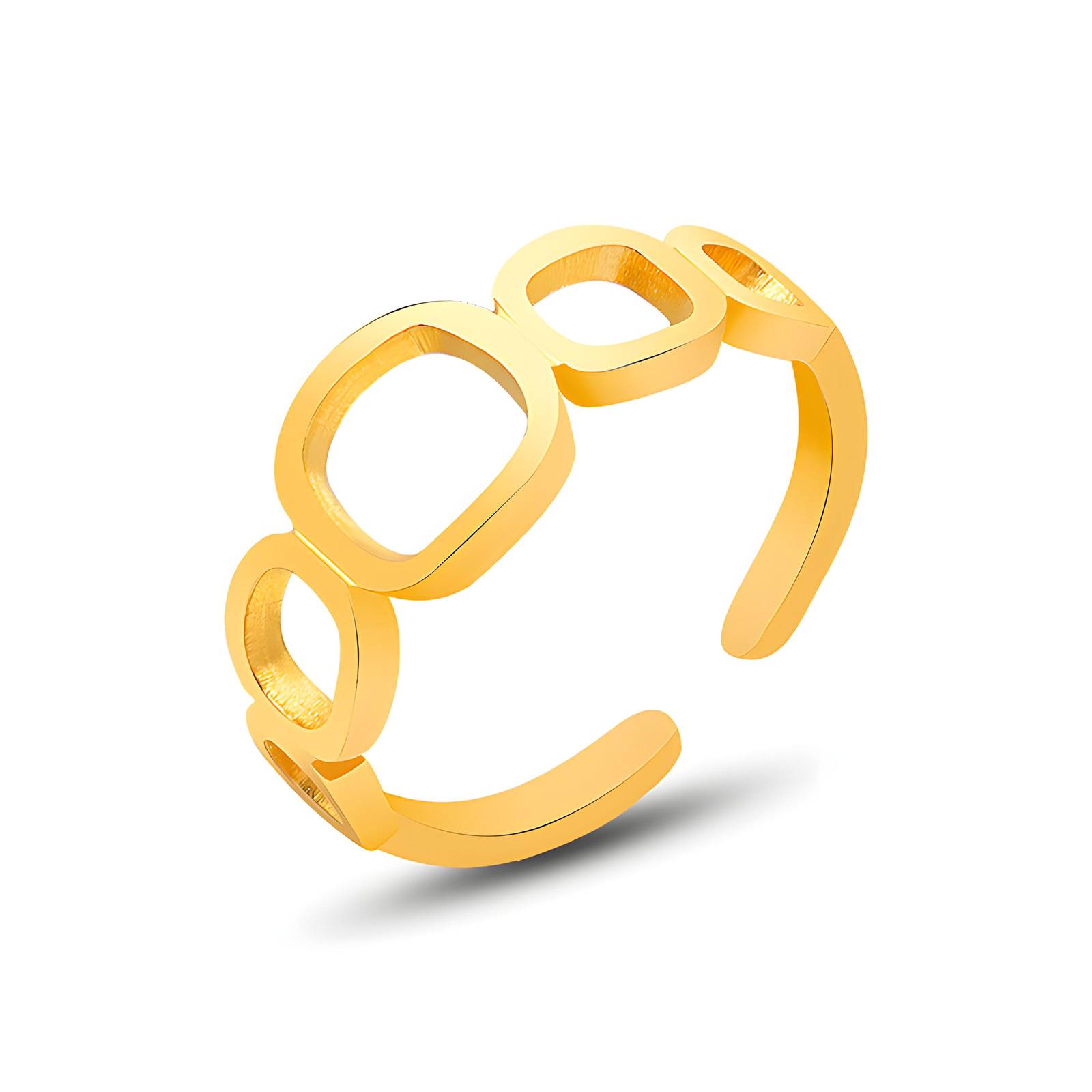 18K gold plated Stainless steel finger ring, Intensity