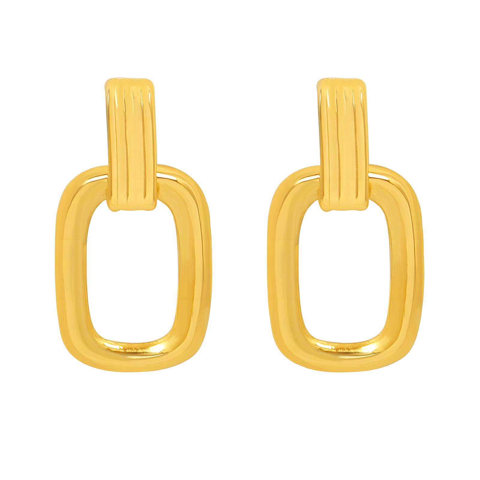 18K gold plated Stainless steel earrings, Intensity