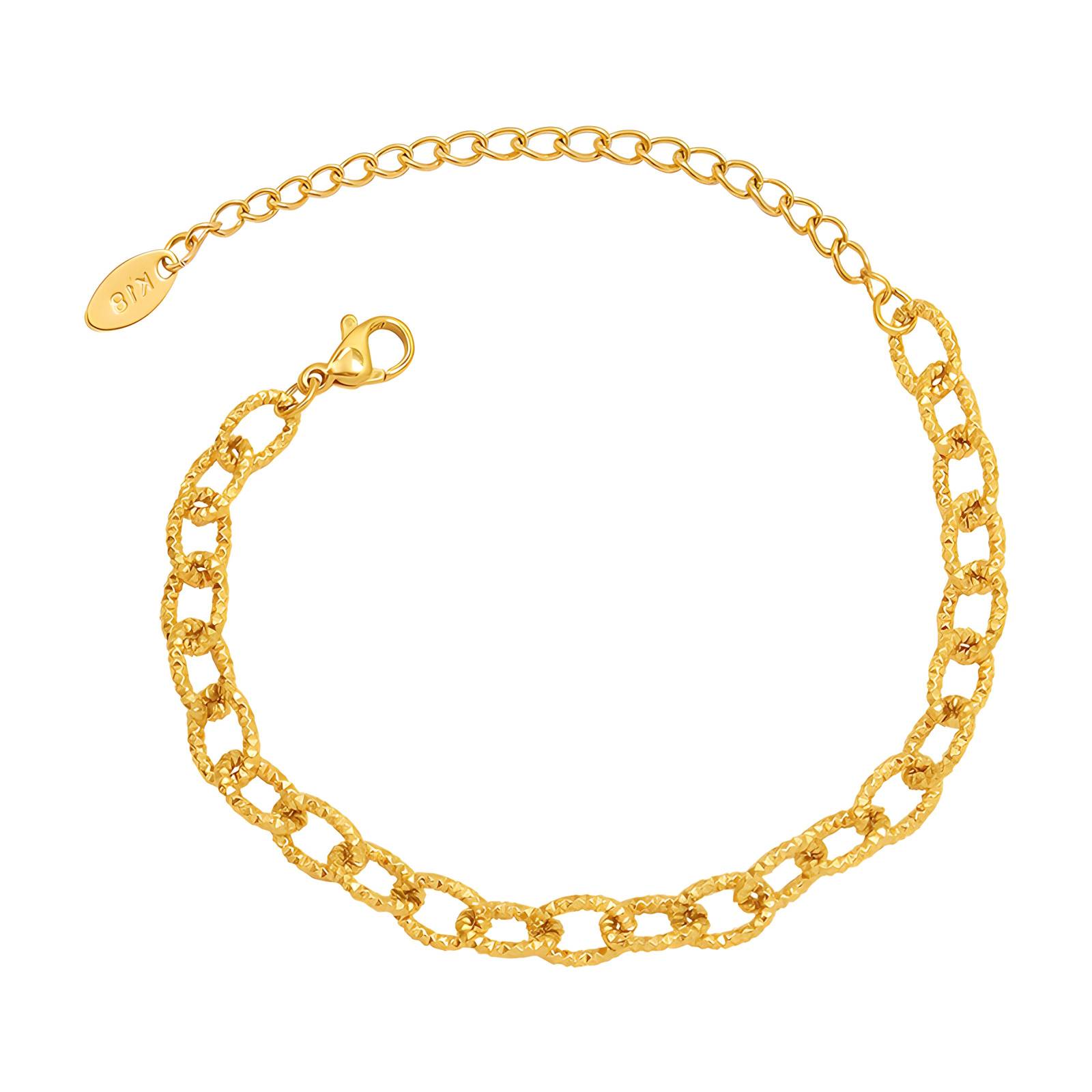 18K gold plated Stainless steel bracelet, Intensity