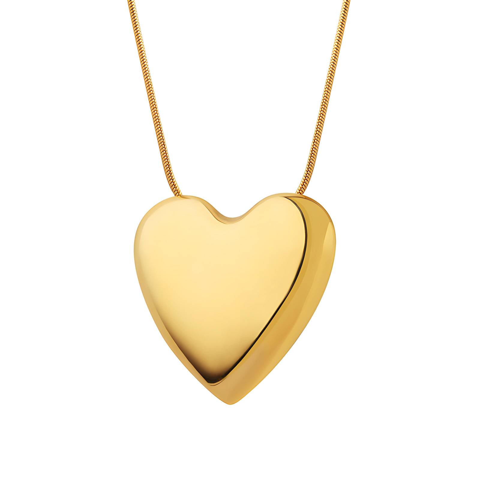 18K gold plated Stainless steel  Heart necklace, Intensity