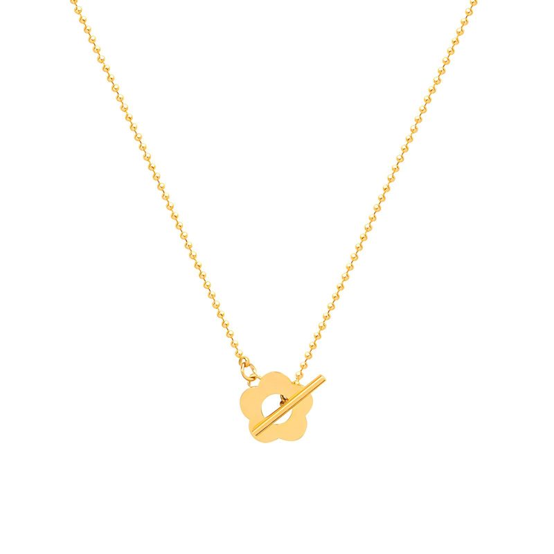 18K gold plated Stainless steel  Flower necklace, Intensity