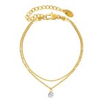 18K gold plated Stainless steel anklet, Intensity