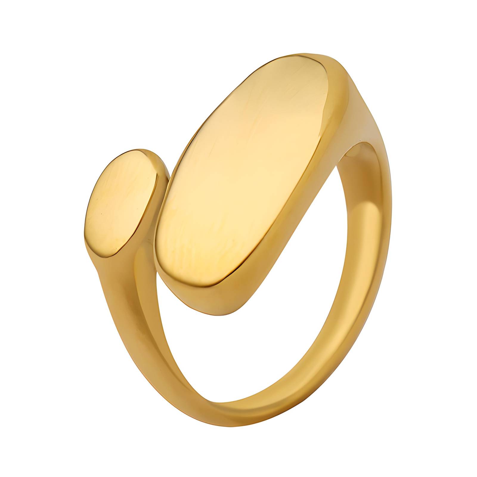 18K gold plated Stainless steel finger ring, Intensity