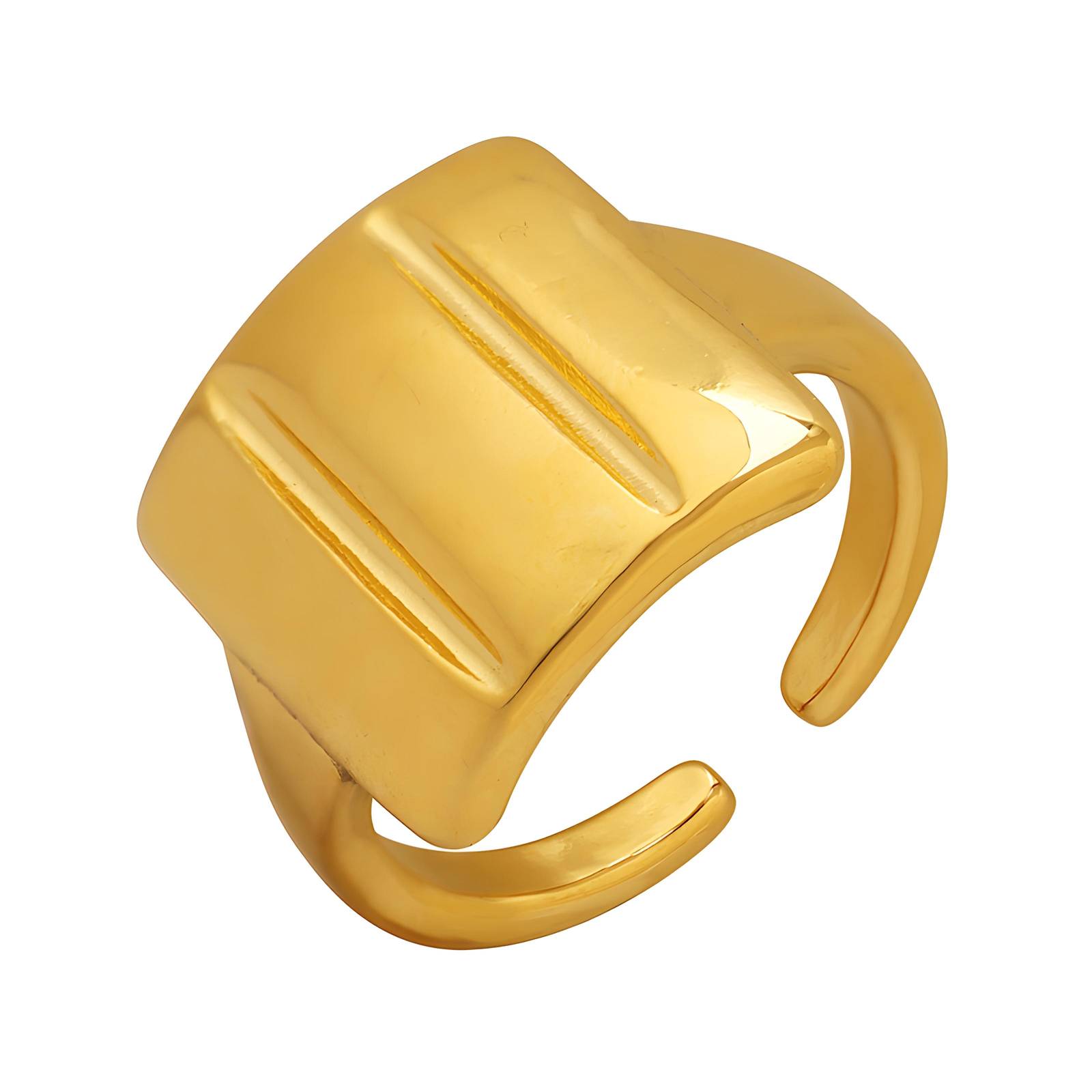 18K gold plated Stainless steel finger ring, Intensity