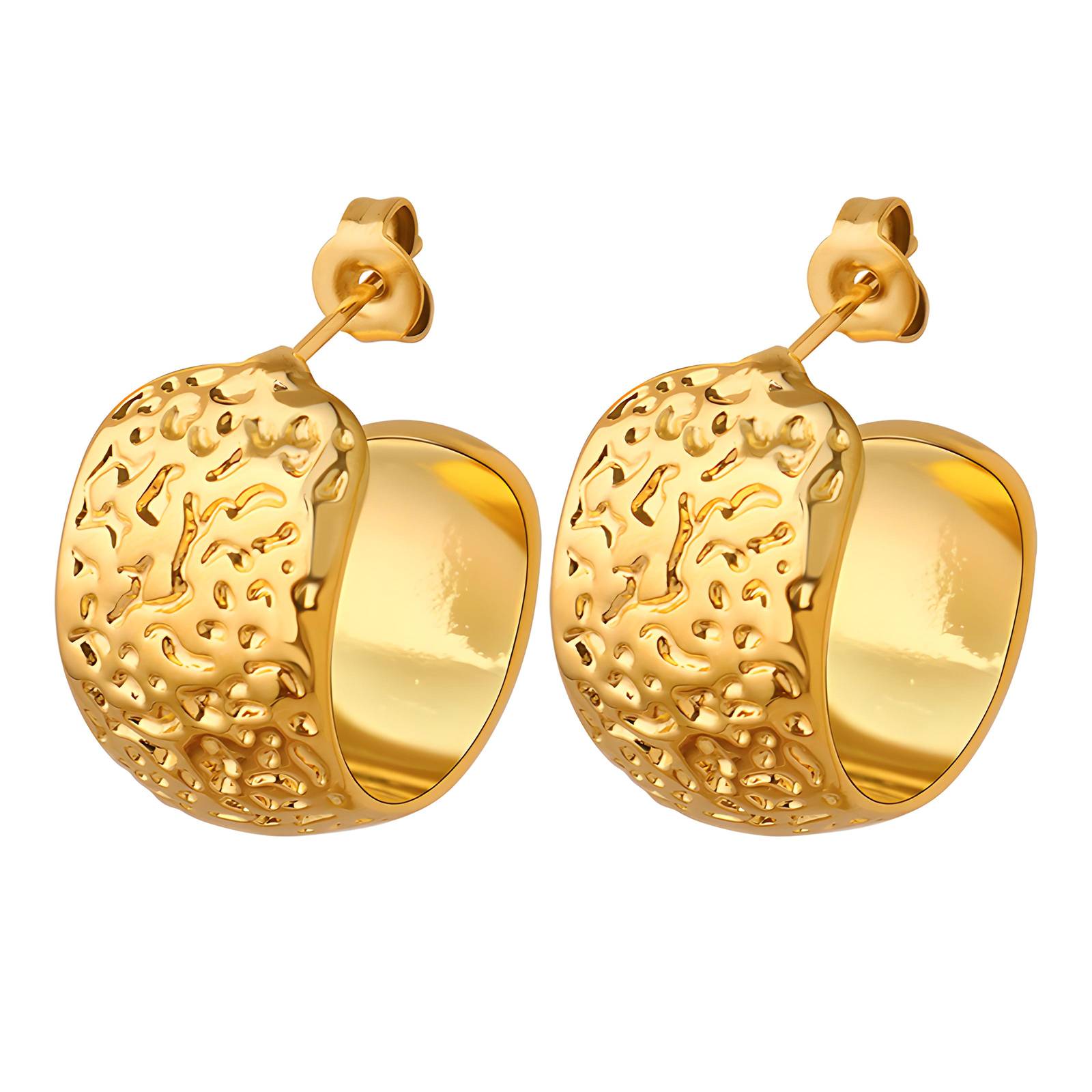 18K gold plated Stainless steel earrings, Intensity