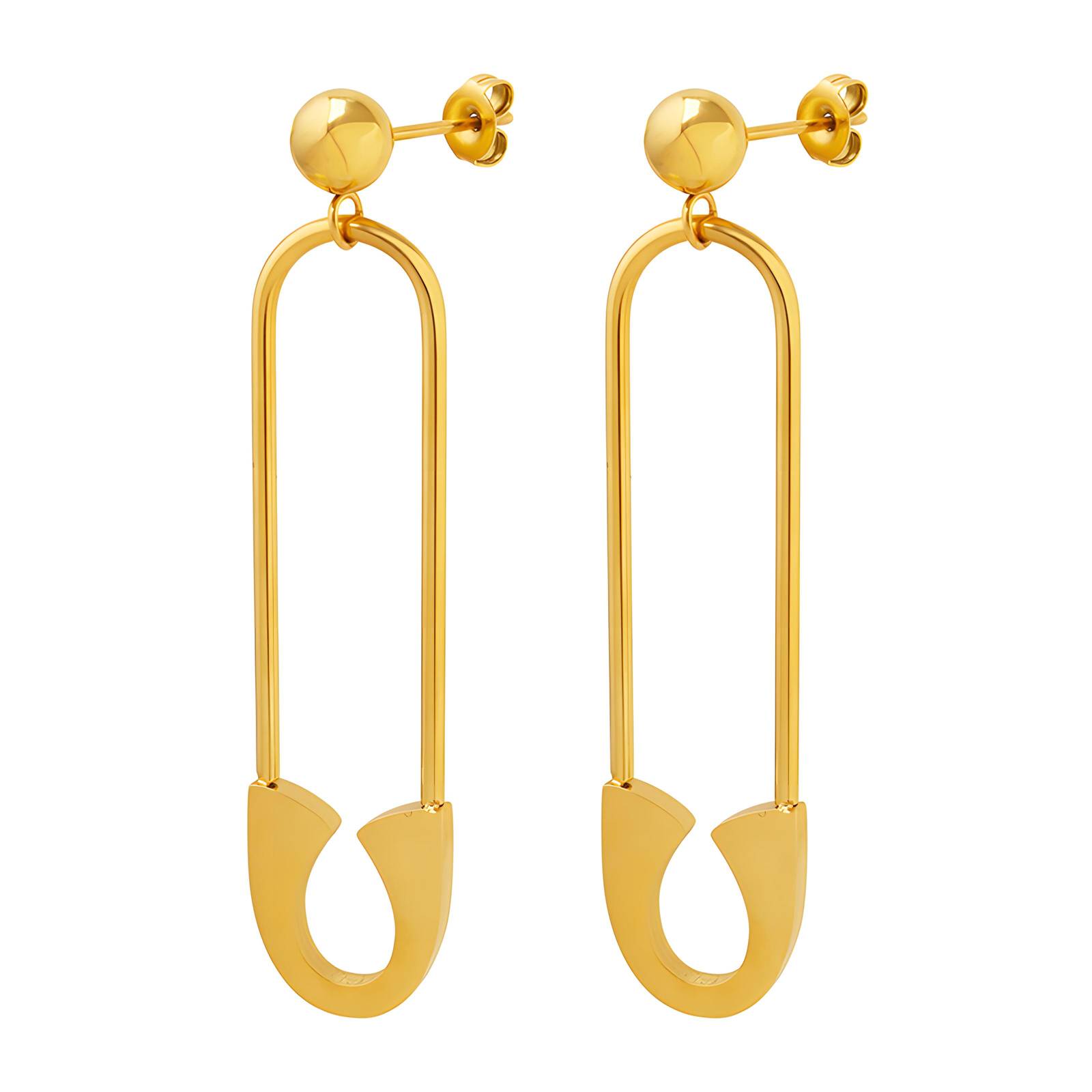 18K gold plated Stainless steel earrings, Intensity