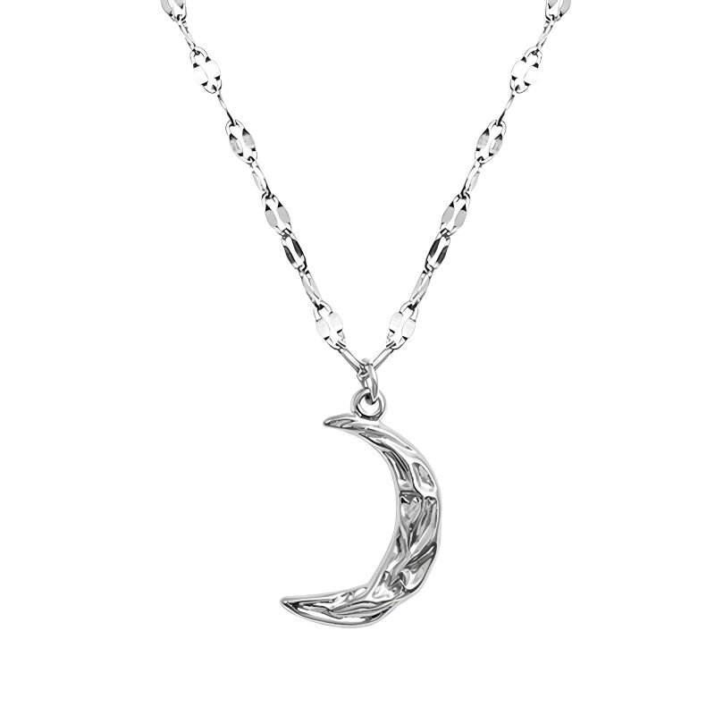 Stainless steel  Crescent necklace, Intensity