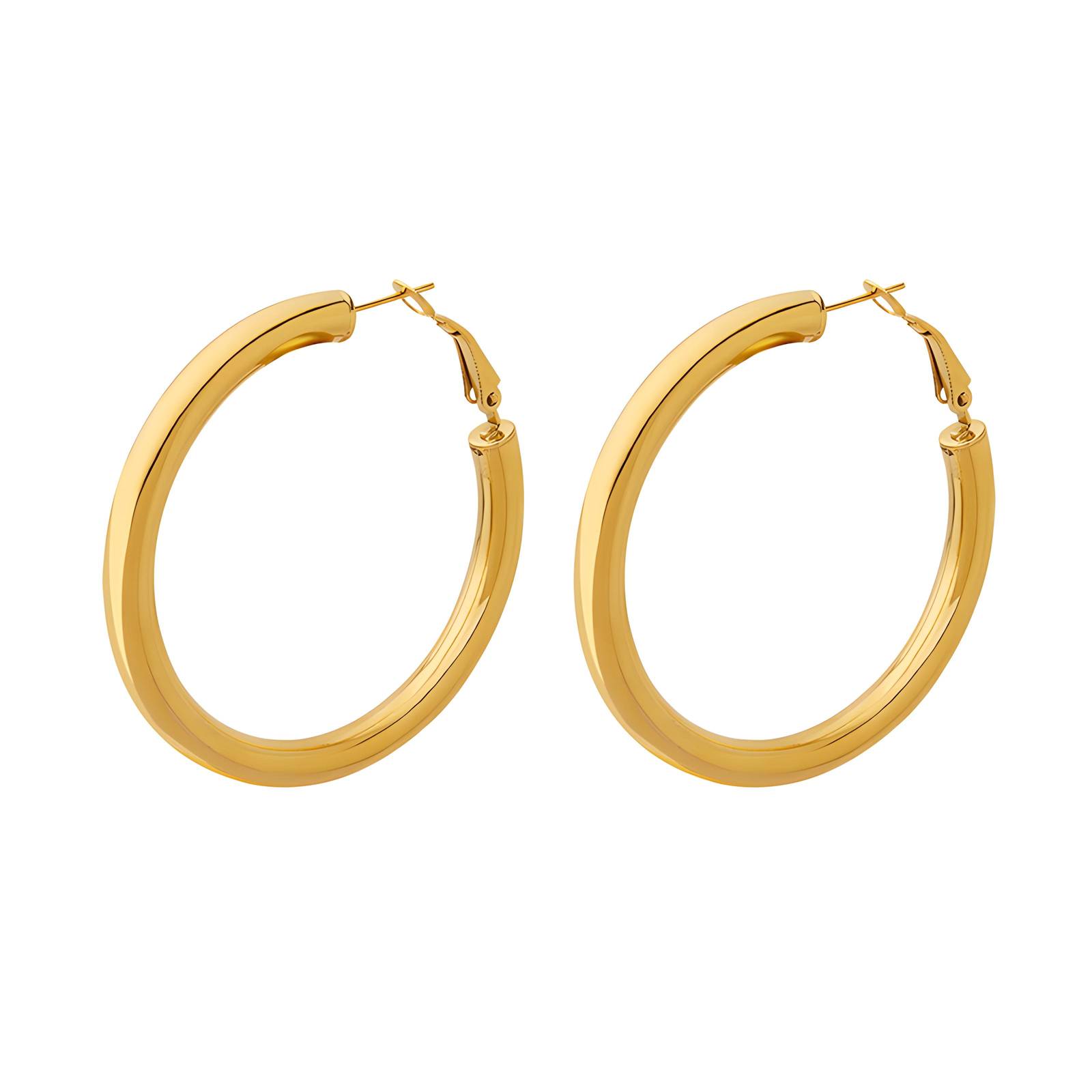 18K gold plated Stainless steel earrings, Intensity