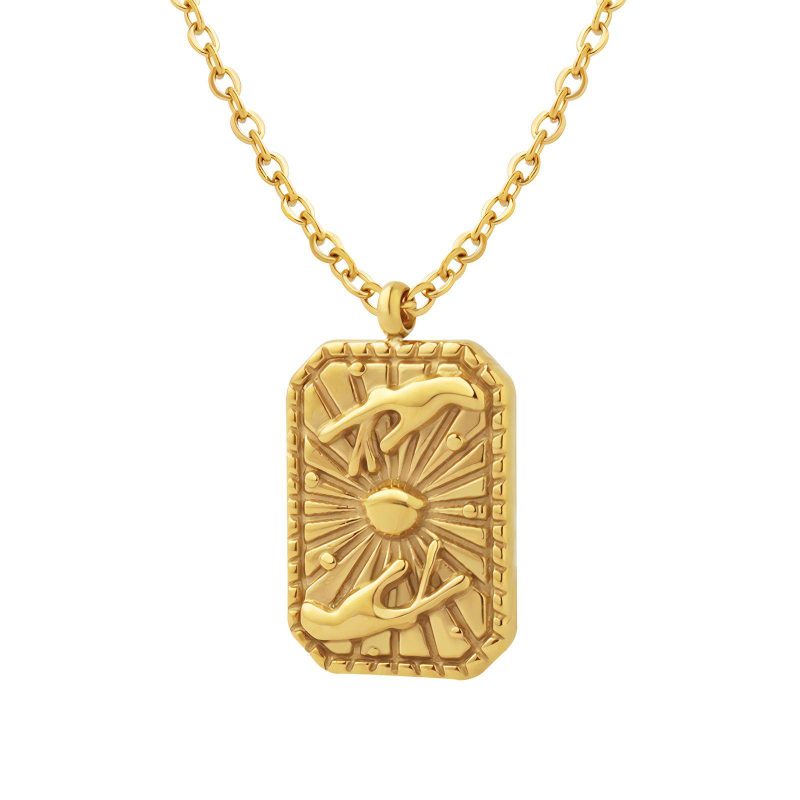 18K gold plated Stainless steel necklace, Intensity