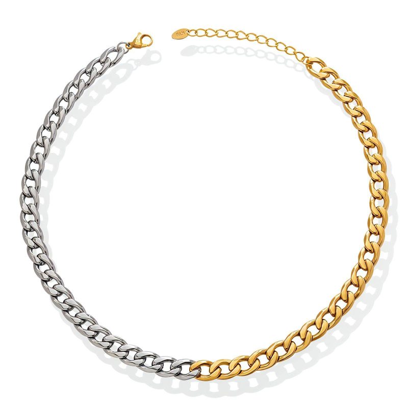 18K gold plated Stainless steel necklace, Intensity