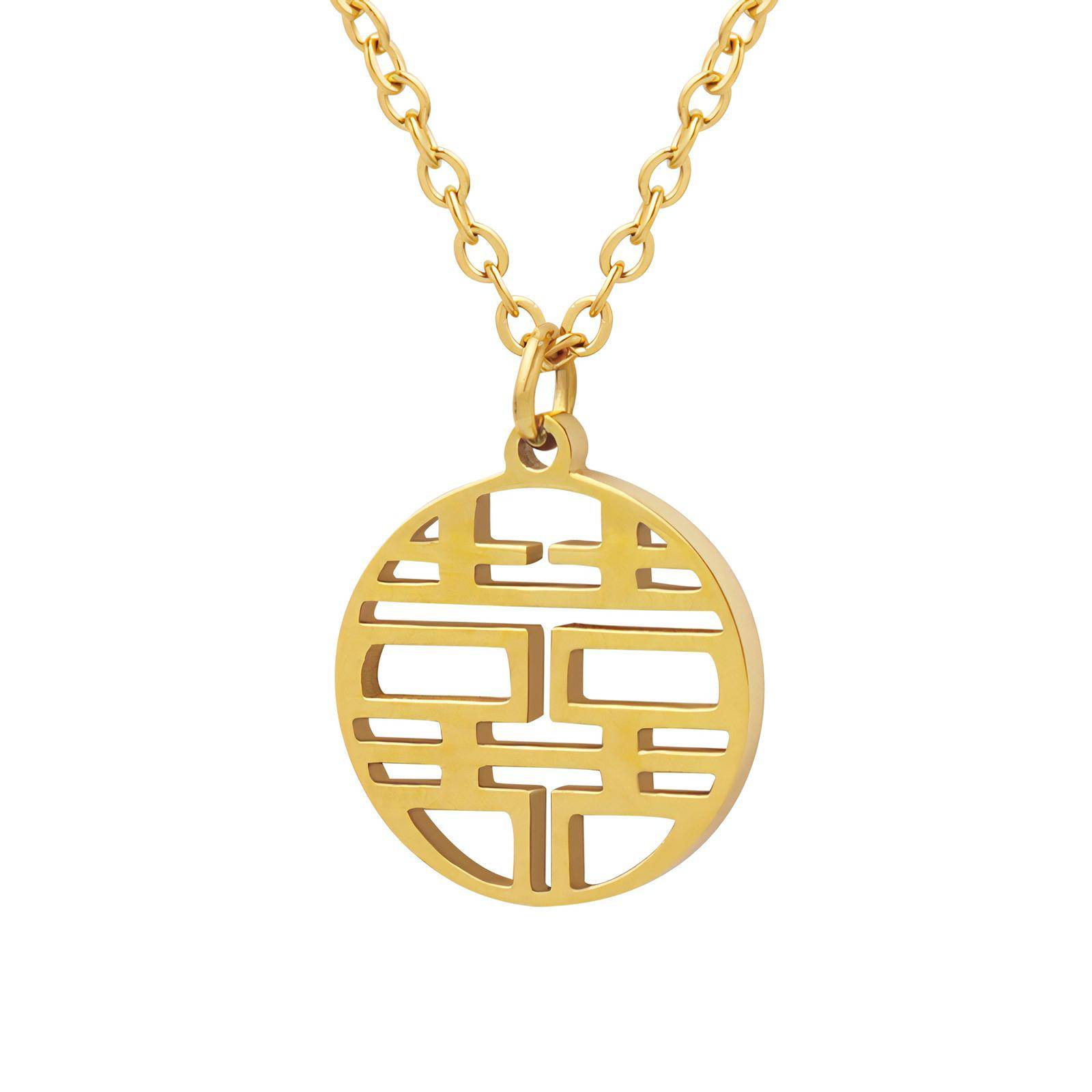 18K gold plated Stainless steel necklace, Intensity