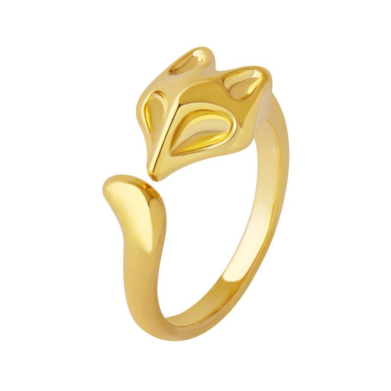 18K gold plated  Fox finger ring, Intensity