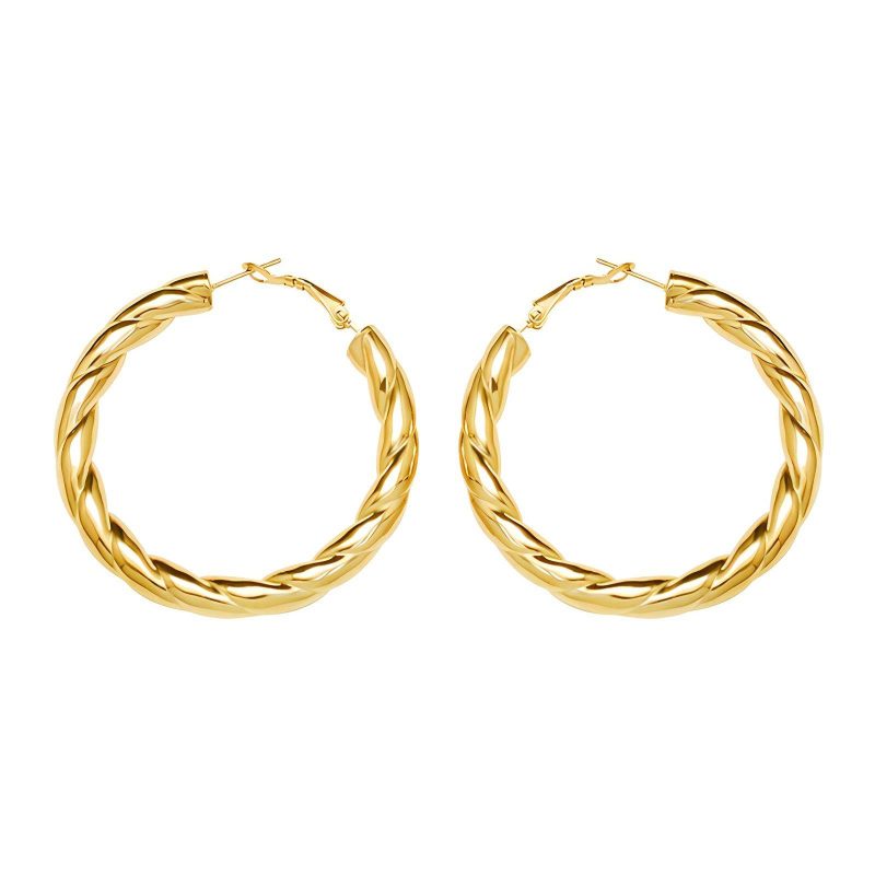 18K gold plated Stainless steel earrings, Intensity