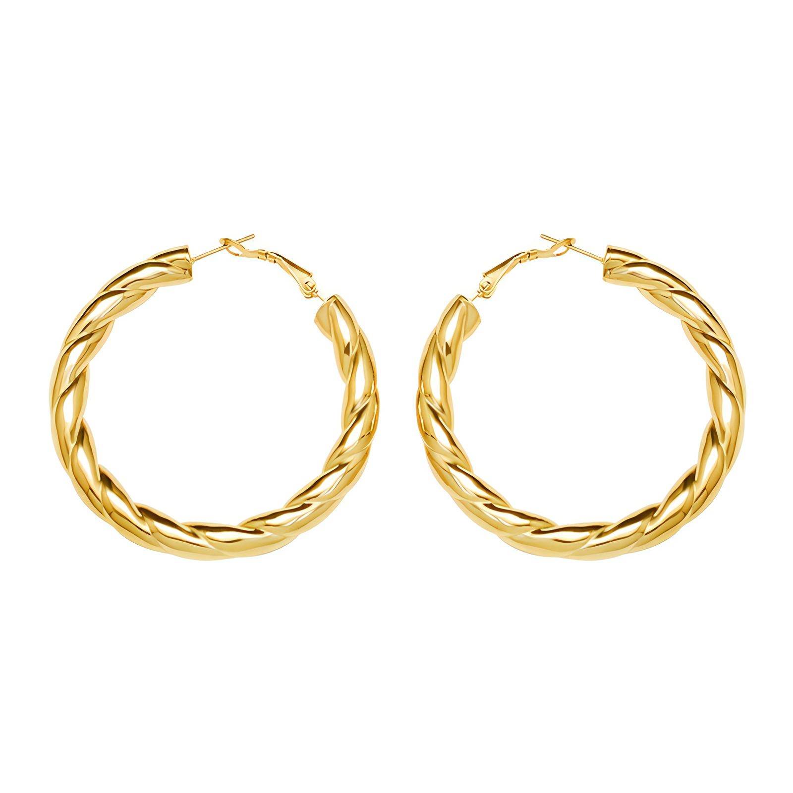 18K gold plated Stainless steel earrings, Intensity