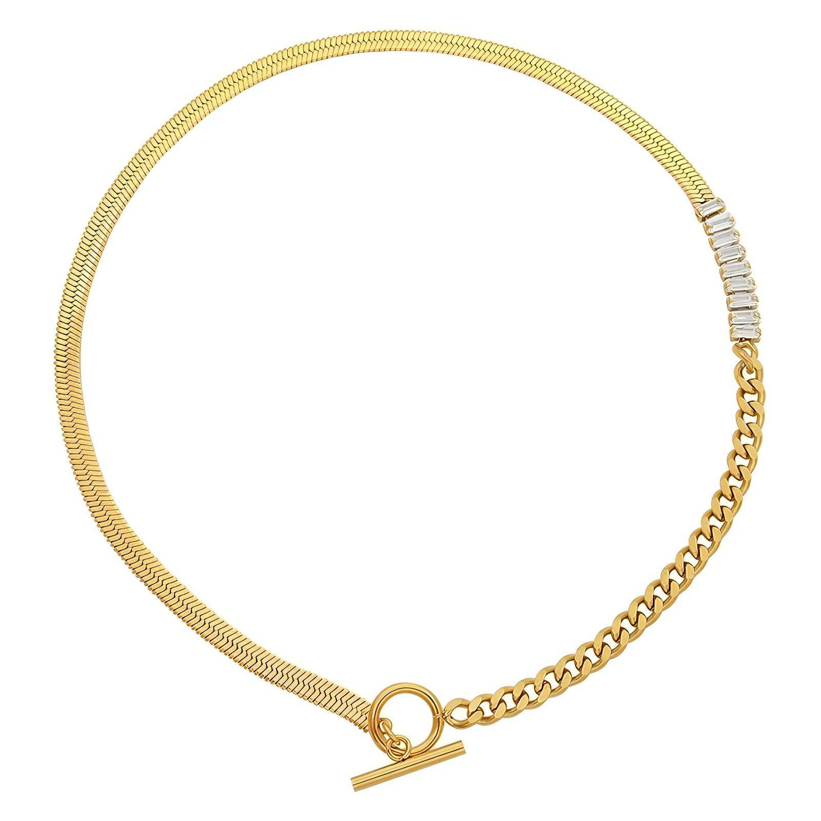 18K gold plated Stainless steel necklace, Intensity