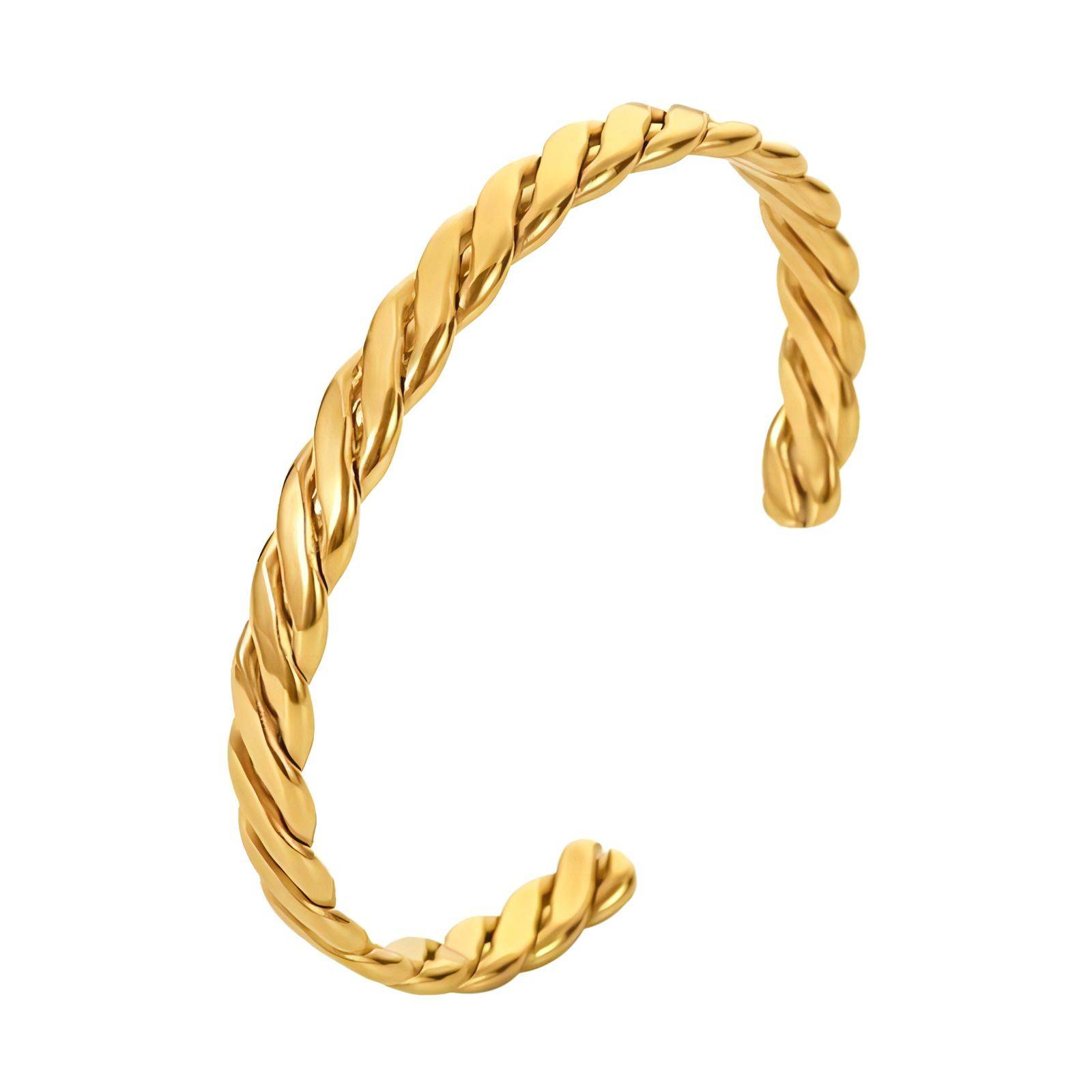 18K gold plated Stainless steel bracelet, Intensity